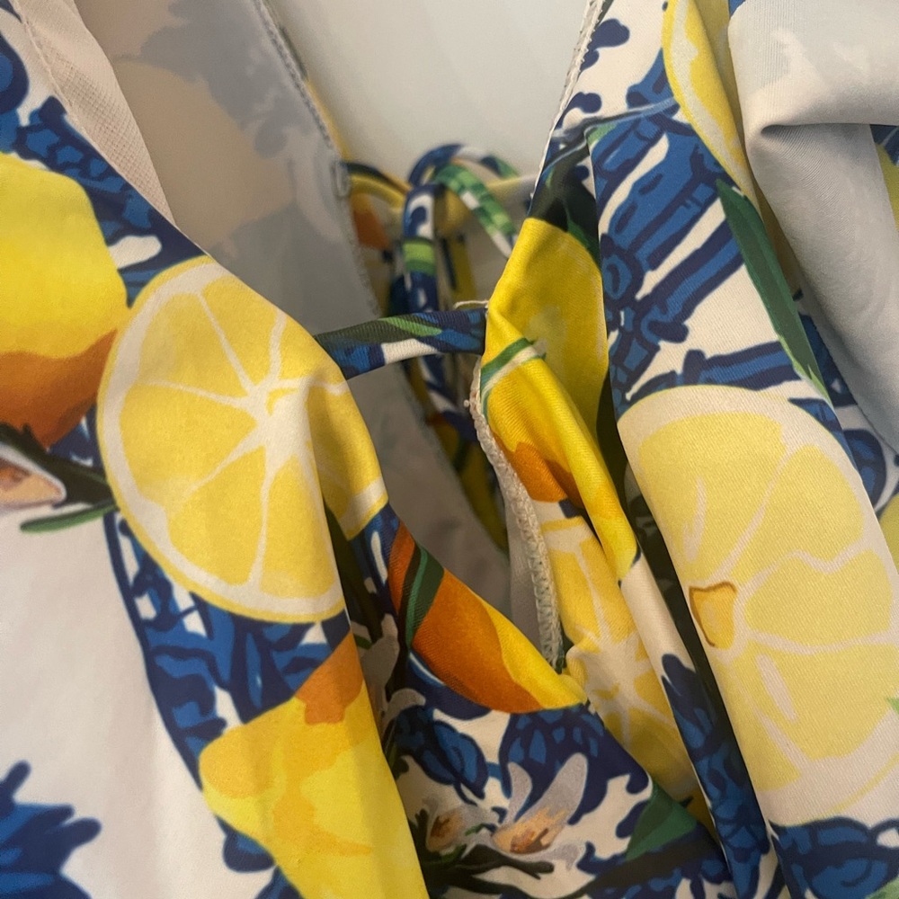 Sporlike Amazon Vibrant Lemon Print Swimsuit New Without Tag - Picture 6 of 8